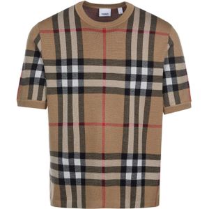 Burberry - T-shirt - Beige - Katoen