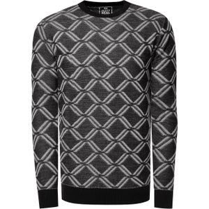 Rusty Neal - Gebreide Trui - Blauw - 70% Polyacryl 30% Katoen