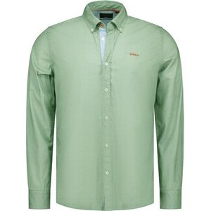 NZA - Groene - Katoenen Overhemd - Stretch