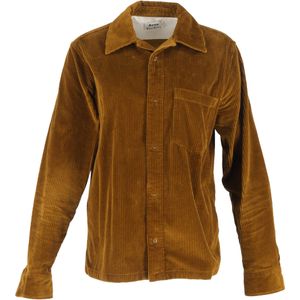 Acne Studios Denver Knop-overhemd in Bruine Ribcord