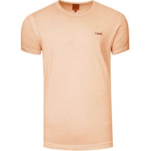 Rusty Neal - Olie Afgeveegde T-shirt - Normale Pasvorm - 100% Katoen