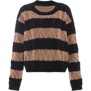 Mymo - Gebreide Trui - Zwartbruin - Dames