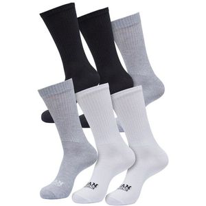 Urban Classics Heren eenvoudig plat gebreide sokken (set van 6)