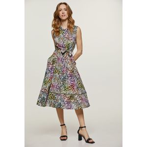 Mouwloze Jurk - Dierenprint - Met Riem