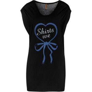 Mouwloze Lange Top - Zwart - Stretch Jersey - Tuniek