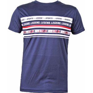 Legend Sports T-shirt sports kids/volwassenen navy polyester/katoen