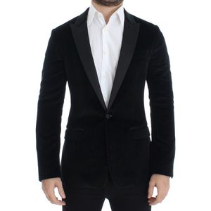 Dolce & Gabbana Men's Zwart wollen zijden SICILIA blazer