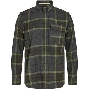 Anerkjendt Akleif brushed check dark grey mel