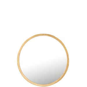 J-Line spiegel mona rond ijzer/glas goud extra small 30x30x3cm