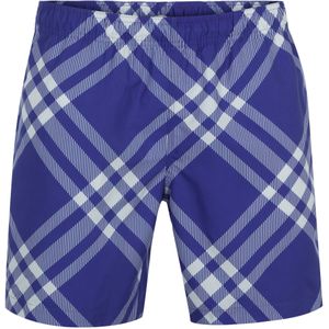 Burberry - Geruite Zwemshorts - Badkleding - Blauw - Polyester