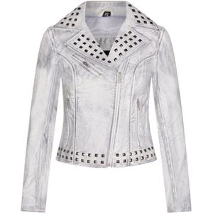 Gothic - Bilbao - Leren Bikerjack - Zwart - Dames