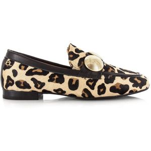 Babouche - Lulu - Loafers - Beige - Panterprint - Goudkleurige Details