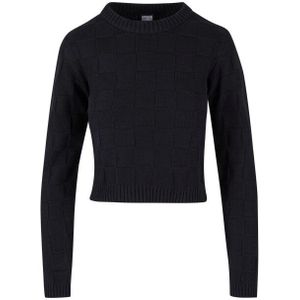 Urban Classics Dames geruit gebreid sweatshirt