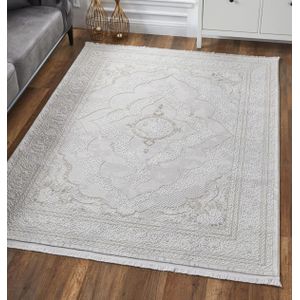 Woodman Carpet Cambrai - 160x220cm, laagpolig vloerkleed met franjes