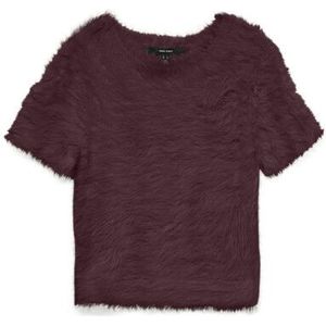 Vero Moda - Vmfluffy Ss O-neck Pullover - Trui - Winetasting - Dames