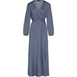 Maxi-jurk - Denimstijl - Geweven Viscose - Zijsplitten