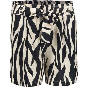 Geisha Shorts black & cream animal print