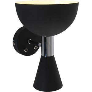 Anne Lighting Retro wandlamp - metaal retro e14 l: 37cm voor binnen woonkamer eetkamer zwart