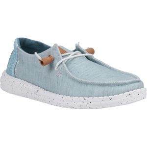HEYDUDE - Wendy Heathered Slub Tropical - Instappers - Blauw