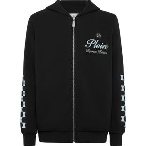 Philipp Plein - Hooded Sweatjacket - Zwart - Katoenmix Fleece
