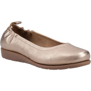 Hush Puppies - Skylar - Ballerina's - Goud - Leer