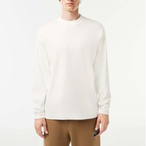 Lacoste - Long Sleeve Loose Fit - Katoenen T-shirt - Crème