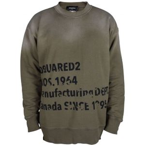 Dsquared2 - Sweatshirt - Kaki - Lange Mouwen - Ronde Hals