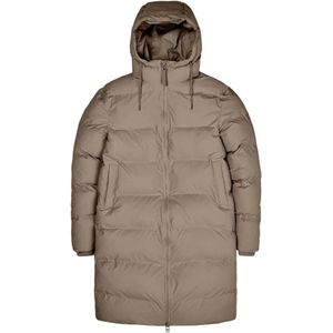 Rains 15070 long puffer jacket taupe