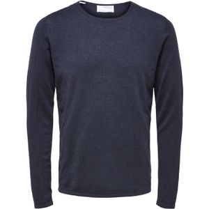 Selected Rocks knit crew neck dark sapphire