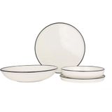 Rinart Serviesset black edge 24 delig 6 personen porselein