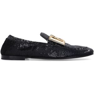 Dolce & Gabbana - Ariosto - Loafers - Zwart - Stof - Leren Details