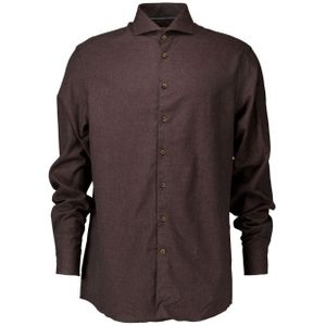 John Miller - 5141848-680 - Overhemd - Donkerbruin - Katoen