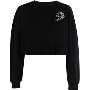 Mymo - Cropped Sweatshirt - Zwart - Dames