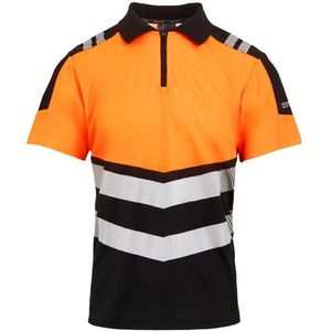 Regatta - Heren Hi-Vis Poloshirt - Antibacterieel - Korte Mouwen - Reflecterend Detail