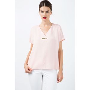 Top - Effen - Korte Mouwen - V-hals - Conquista