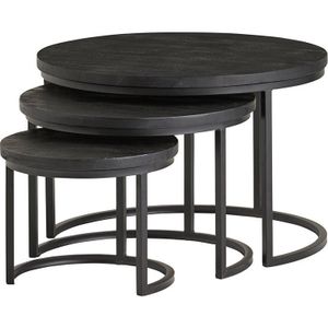 Nijwie Black enzo salontafel set van 3