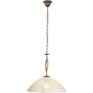 Steinhauer Klassieke hanglamp met glazen kap capri brons
