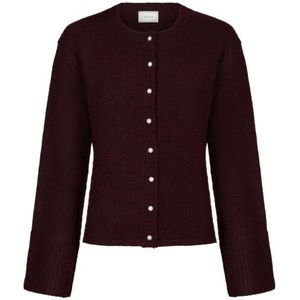 Neo Noir - Mixie Knit - Cardigan - Bordeaux - Ronde Hals