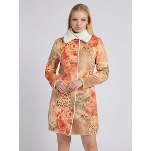 Guess - Omkeerbare Faux Fur Jas - Multicolor - Polyester - Dieren- en Bloemenprint