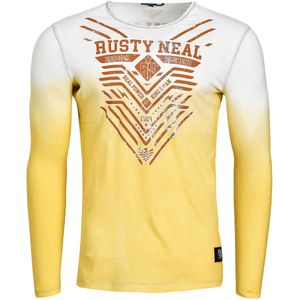 Rusty Neal - Lang Shirt - Gewassen - Slim Fit - 100% Katoen