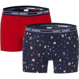 Happy Shorts Kerst boxershorts 2-pack heren christmas allover