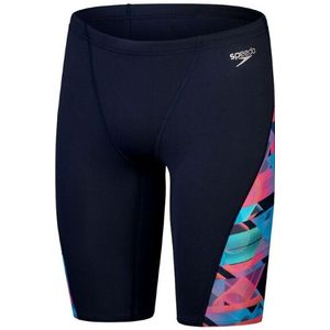 Speedo - Allover Digital V Cut - Badpak - Blauw/Roze - 100% Chloorbestendig