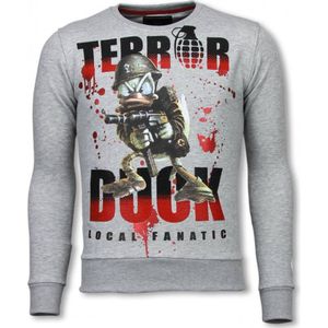 Local Fanatic Terror duck rhinestone sweater