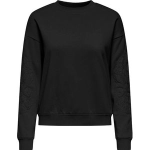 Jacqueline de Yong - Jdyasta Life Emb Sweat - Trui - Zwart - Dames