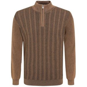 Gabbiano - Men - Bruine Trui - 50% Katoen en 50% Acryl
