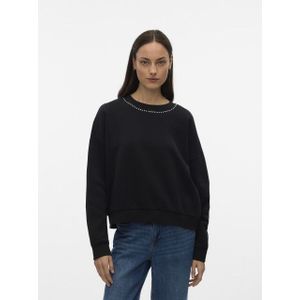 Vero Moda - Vmlotte Trina Ls Sweat Box Ga Bf - Trui - Zwart