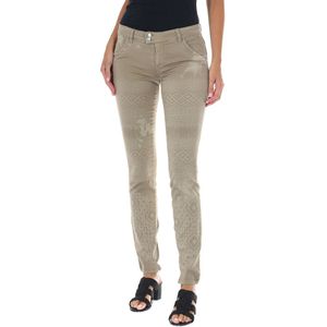 MET - Skinny Jeans - Beige - Dames - Katoen - Stretchstof