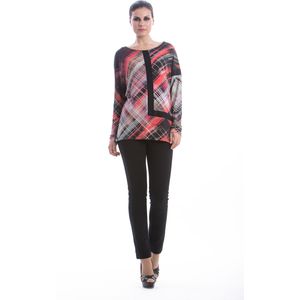 CONQUISTA - Top - Geometrische Print - Lange Mouwen - Losse Pasvorm