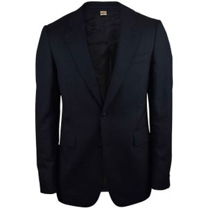 Burberry - Blazer - Marineblauw - Krijtstreep - Wol en Viscose