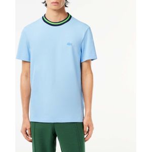Lacoste - TH1131HBP - T-shirt - Lichtblauw - Stretch Piqué